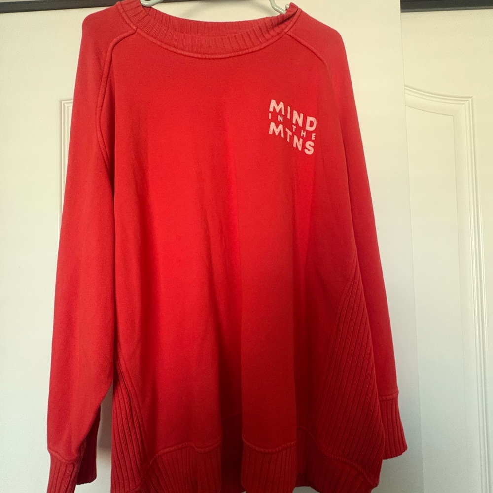 Aerie Red Crew Neck Sweater